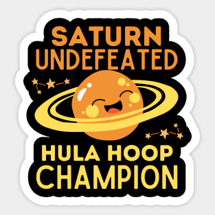 Saturn Undefeated Hula Hoop Champion Sticker